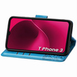 Flip case for T Phone 3 5G, Butterfly, blue