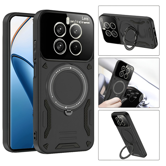 Armored Case for Realme 12 Pro 5G / 12 Pro+ 5G, Magnetic Ring, black