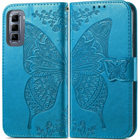 Flip case for Infinix Hot 50 Pro+ 4G, Butterfly, blue