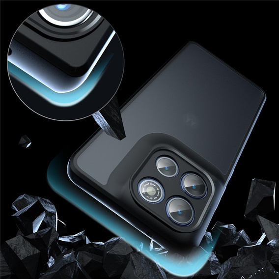 Case for Xiaomi Redmi 15 5G / 4G, with camera protection, transparent with black sides