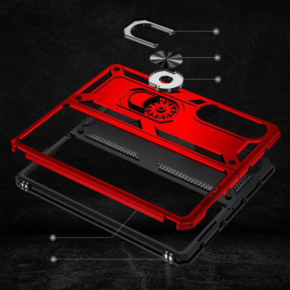 Armor Case for Samsung Galaxy Z Fold 4 5G, Nox Case Ring, red