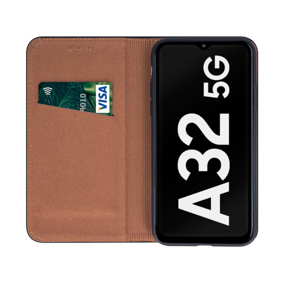 Flip case for Samsung Galaxy A32 5G, Split Leather Wallet, black