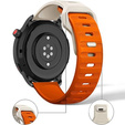 Silicone Universal Strap 20mm Dot Texture, orange / cream