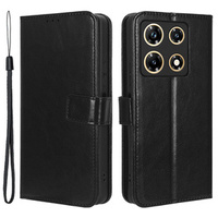 Flip case for Infinix Note 30 Pro 4G, Crazy Horse Wallet, black