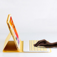 Case + keyboard iPad 10.2 2019 / 2020 / 2021, yellow