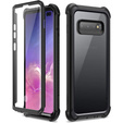 Case for Samsung Galaxy S10 Plus, Dexnor Full Body Rugged, transparent / black