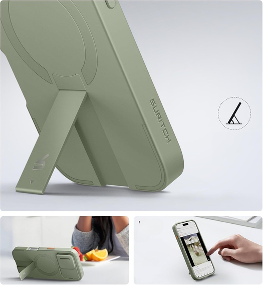 Case for iPhone 16 Pro, Suritch Shockproof, for MagSafe, green