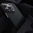 BENKS Kevlar Case for iPhone 15 Pro Max, for MagSafe, Carbon Fiber, black