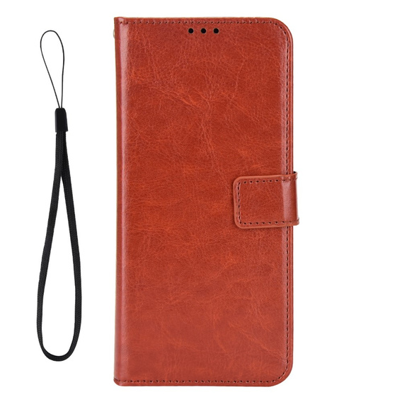 Flip case for Xiaomi Redmi Note 14 4G, Crazy Horse Wallet, brown