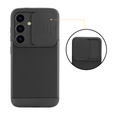Case for Samsung Galaxy S24, ERBORD CamProtect Slide Camera, black