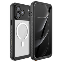 Redpepper case for iPhone 17 Pro Max, IP68 waterproof, for MagSafe, clear with black sides
