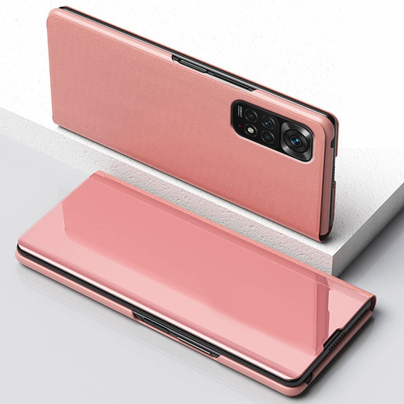 Case for Xiaomi Redmi Note 11 / 11S, Clear View, pink rose gold