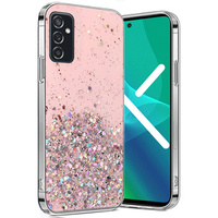 Case for Samsung Galaxy M52 5G, Glittery, pink