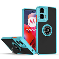 Case for Motorola Moto G24 / G24 Power / G04, Frosted Ring, blue