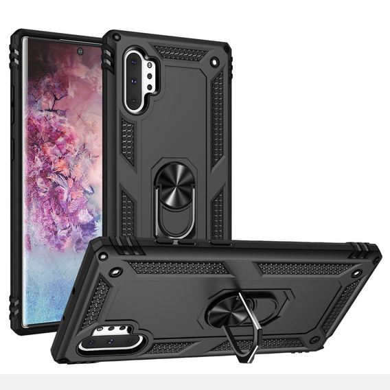 Armor Case for Samsung Galaxy Note 10+ Plus, Nox Case Ring, black