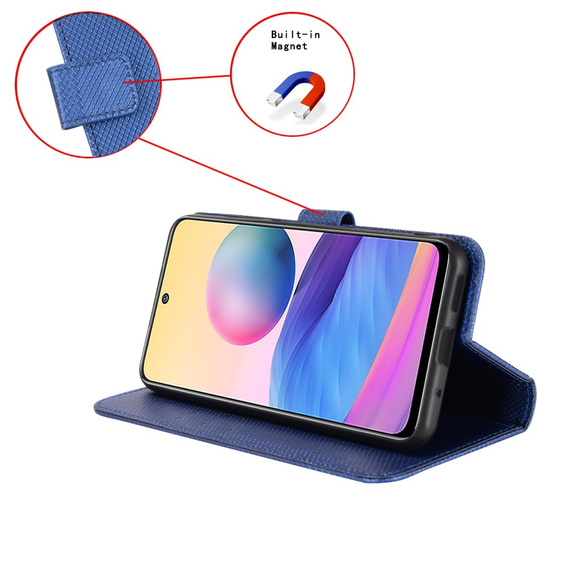 Flip case for Oppo A38 4G / Oppo A18 4G, Wallet Smart Magnet, blue