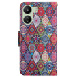 Flip case for Xiaomi Redmi 13C / Poco C65, Wallet, Kaleidoscope, multicolor