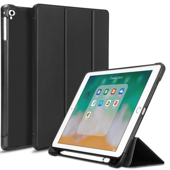 Case for iPad 9.7 2018 / 2017/ Air / Air 2, Smartcase with stylus space, black
