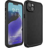 IP68 Waterproof Case for iPhone 15 Plus, black