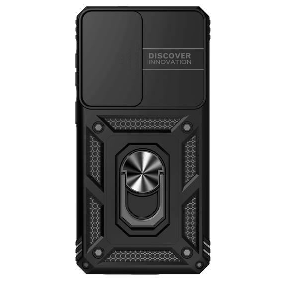 Armoured case with stand and lens cover for Samsung Galaxy S26 Plus, black