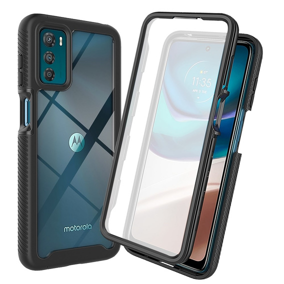 Case for Motorola Moto G42 4G, Shockproof, with film, black
