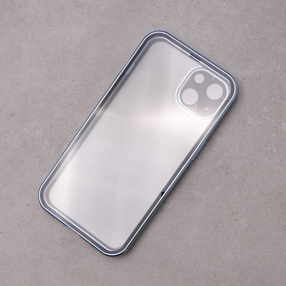 Case for iPhone 13, Magnetic Dual Glass, blue