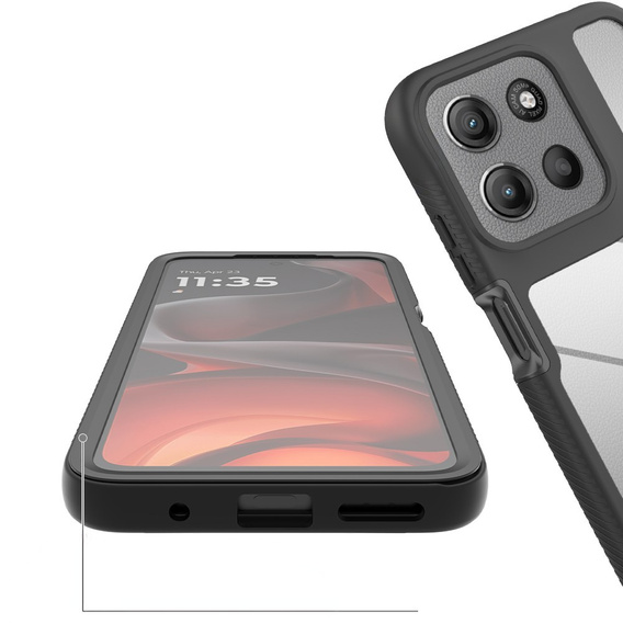 Case for Motorola Moto E15 4G / G15 4G / G05 4G, Shockproof, with film, black