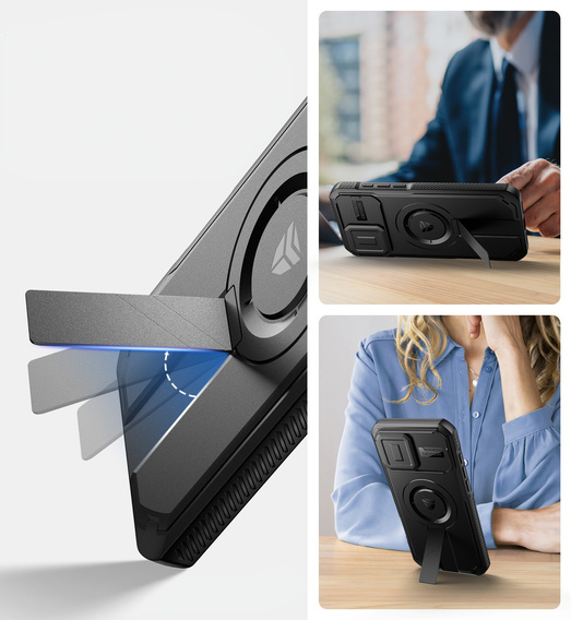 Armored case for iPhone 16 Pro Max, Dexnor CamProtect MagSafe, black