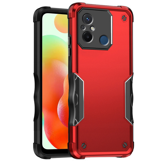 Armored case for Xiaomi Redmi 12C, Dual-Layer, red
