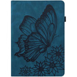 Case for Lenovo Tab M9, Wallet Pen Slot, butterflies, brown