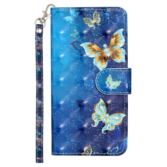 Flip case for Samsung Galaxy A35 5G, Wallet, Butterflies blue