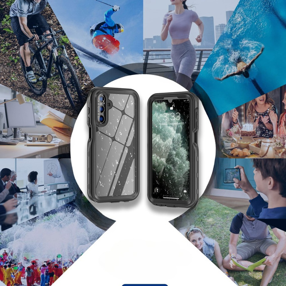 IP68 Waterproof Case for Samsung Galaxy A15 5G, Redpepper, black