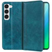 Case for Samsung Galaxy S23, Wallet Litchi Leather, green
