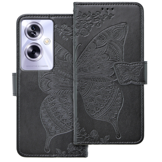 Flip case for Oppo A79 5G, Butterfly, black