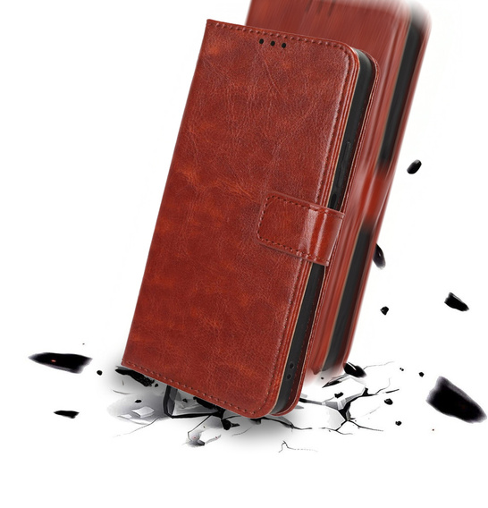 Flip case for Realme 14 5G / Realme 14T 5G, Crazy Horse Wallet, brown