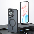 Case for Honor 400 Pro 5G, for MagSafe, ERBORD Matt Case, black + Screen Glass