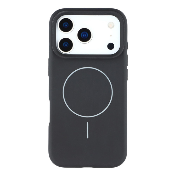 Silicone sleeve for iPhone 17 Pro, for MagSafe, anti-shock, black