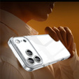 Silicone sleeve for iPhone 17 Pro Max, with hard back, transparent
