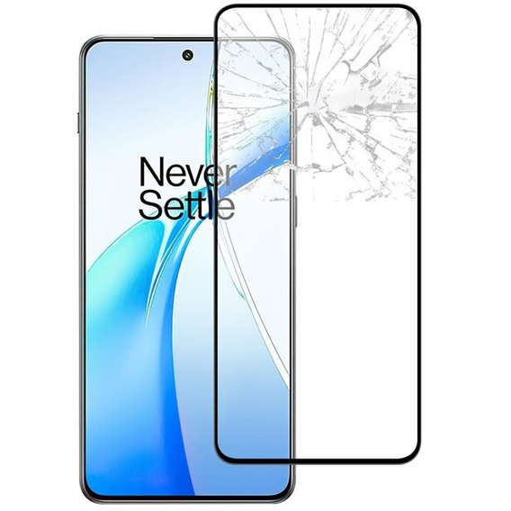 3D Tempered Glass for OnePlus Nord CE4 Lite, black frame