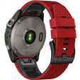 Silicone Strap for Garmin Fenix 7 / Forerunner 965 / 955 / 945 / 935, Red / Black