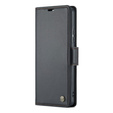 CASEME flip case for Samsung Galaxy A54 5G, Litchi Wallet, black
