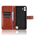 Flip case for Nothing CMF Phone 1, Crazy Horse Wallet, brown