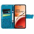 Flip case for Oppo Reno 12FS / 12F, Butterfly, blue