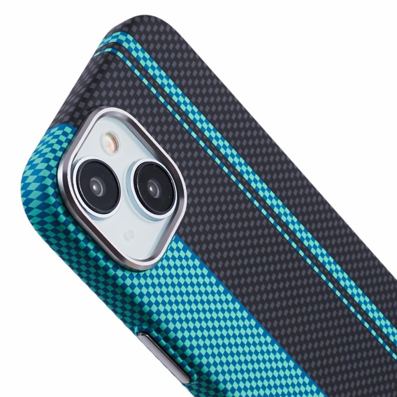 MagSafe's iPhone 15 Case, Carbon Fiber, black / blue