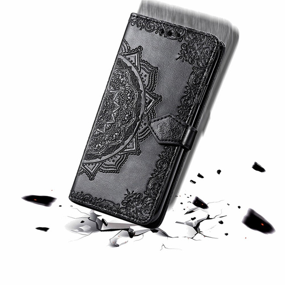 Flip case for Samsung Galaxy M15 5G, Mandala, black