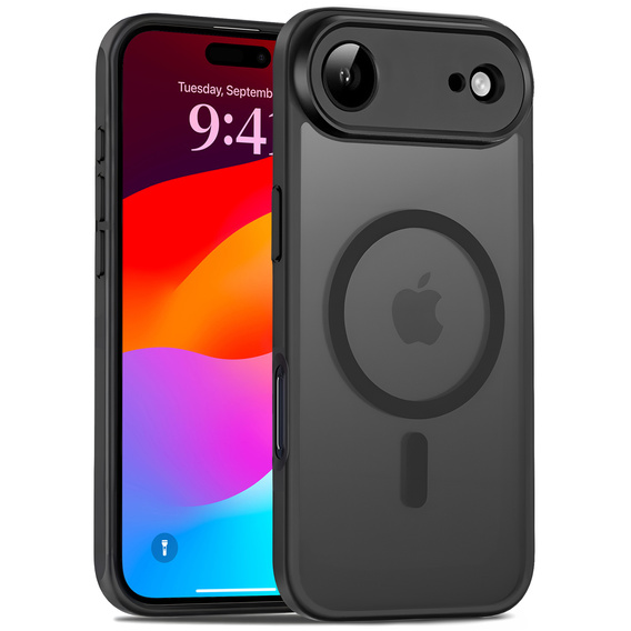 Matt Case for iPhone Air, for MagSafe, with camera protection, matt black