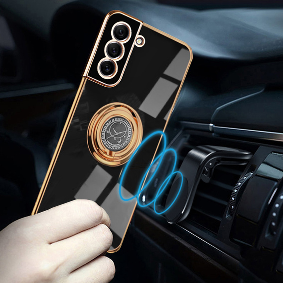 Case for Samsung Galaxy S21 FE, Electro Ring, black
