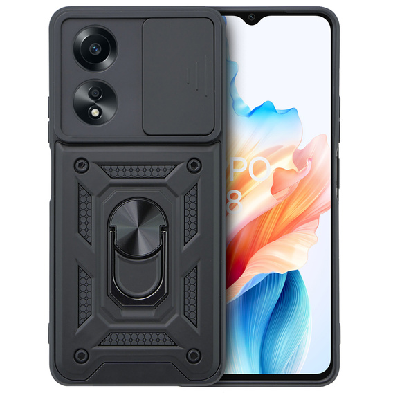 Case for Oppo A38 4G / Oppo A18 4G, CamShield Slide, black