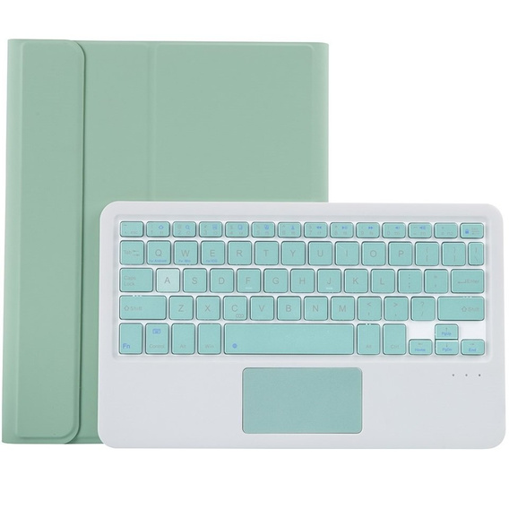 Case + keyboard Lenovo Tab P11 J606F / Tab P11 5G / P11 + Plus, TouchPad Keyboard, light green