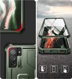 Armored case for Samsung Galaxy S21 FE, Dexnor Full Body, green